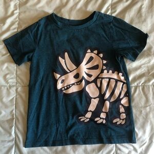 dip Triceratops Graphic Kids T-Shirt - Dark Teal